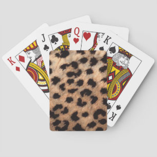 Leopard Cheetah Animal Print Girly Modern Trendy Playing Cards