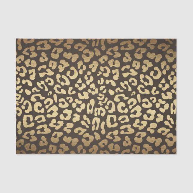 Leopard Cheetah Animal Skin Print Gold Glam Chic Tissue Paper (Front)