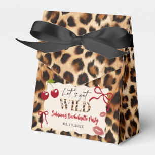 Leopard Cheetah Cherry Bachelorette Party Favour Box