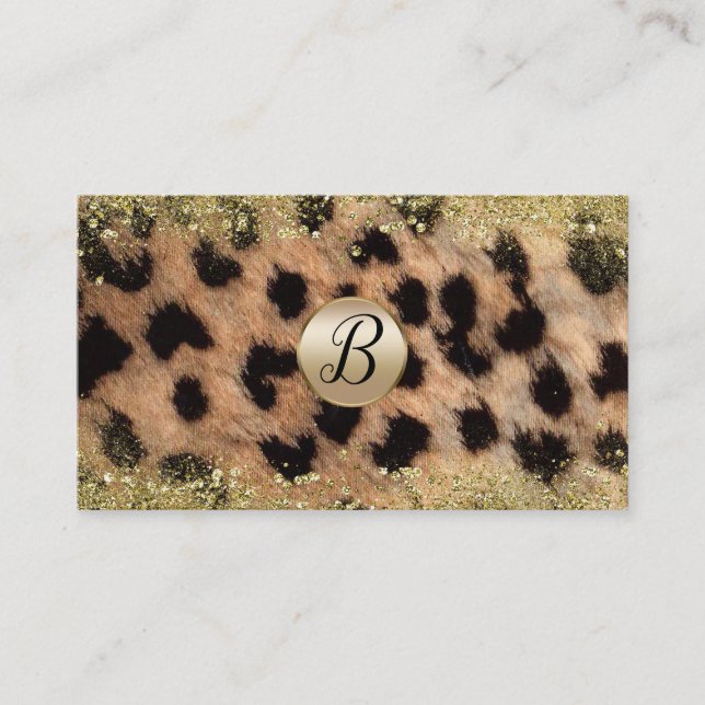 Leopard Cheetah Gold Glitter Customer Loyalty (Front)
