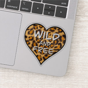 leopard cheetah pattern wild and free heart