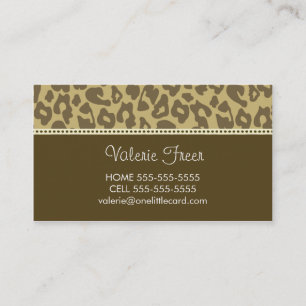Leopard-Cheetah Print Business Card