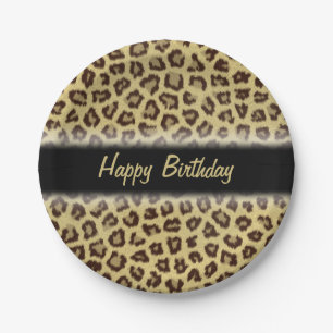 Leopard / Cheetah Print Custom Party Paper Plate