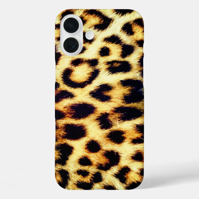 Leopard Cheetah Print Faux Fur Case-Mate iPhone Case (Back)