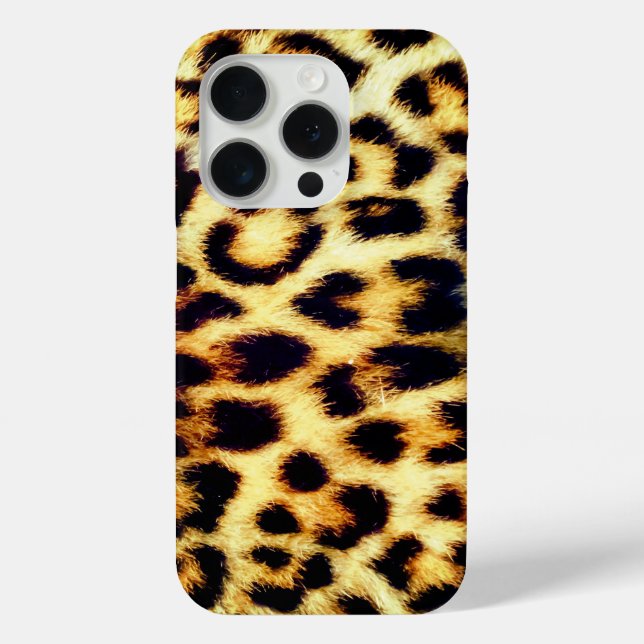 Leopard Cheetah Print Faux Fur Case-Mate iPhone Case (Back)