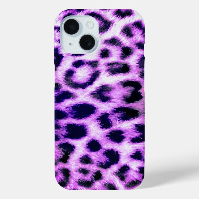 Leopard Cheetah Print Faux Fur pink Case-Mate iPhone Case (Back)