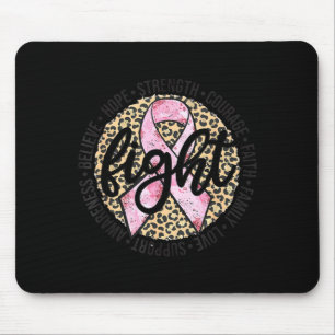 Leopard cheetah print fight breast cancer mouse mat