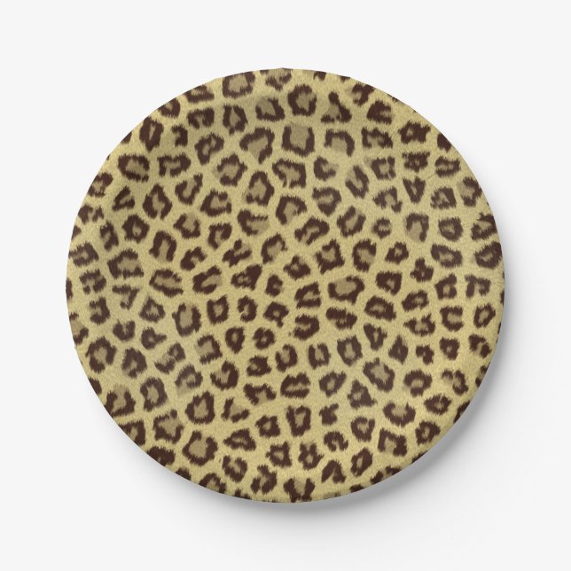Leopard / Cheetah Print Paper Plate (Front)