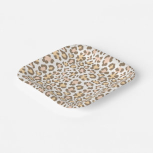 Leopard Cheetah Print Party Plate