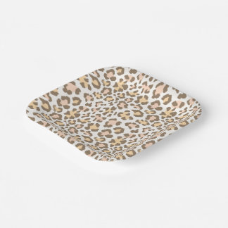 Leopard Cheetah Print Party Plate