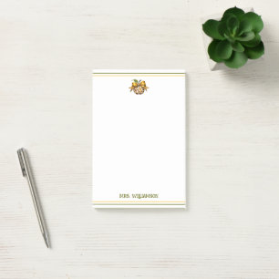 Leopard Cheetah Print Teacher's Apple Post-it Notes
