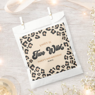 Leopard Cheetah Print Two Wild 2nd Birthday Party Favour Bags