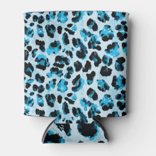 Leopard Cheetah Skin: Watercolor Vintage Tie Dye Can Cooler