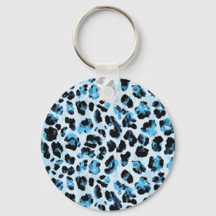 Leopard Cheetah Skin: Watercolor Vintage Tie Dye Key Ring