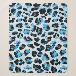 Leopard Cheetah Skin: Watercolor Vintage Tie Dye Sherpa Blanket