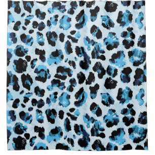 Leopard Cheetah Skin: Watercolor Vintage Tie Dye Shower Curtain