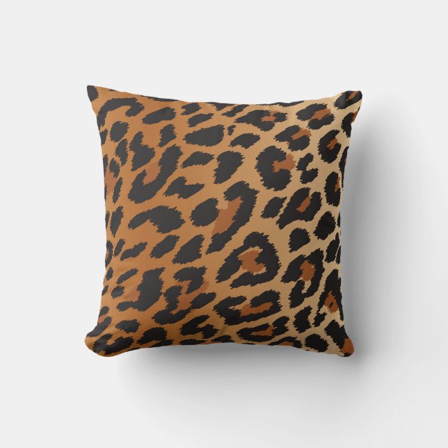 Leopard Cheetah Spots Wild Animal Print Pattern Cushion (Front)