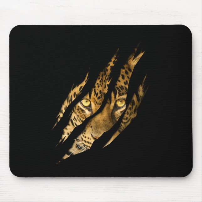 Leopard Cheetah Tiger Leopard Face Lion Cat Appare Mouse Mat (Front)