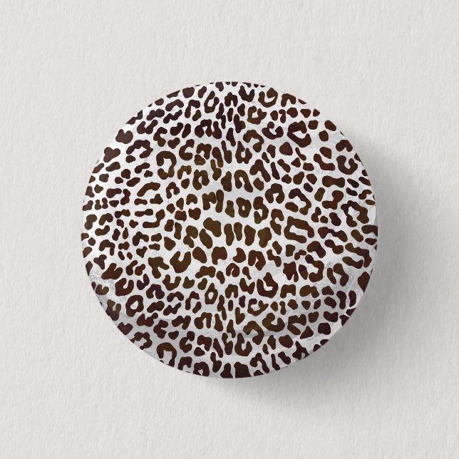 Leopard Chocolate Print 3 Cm Round Badge (Front)