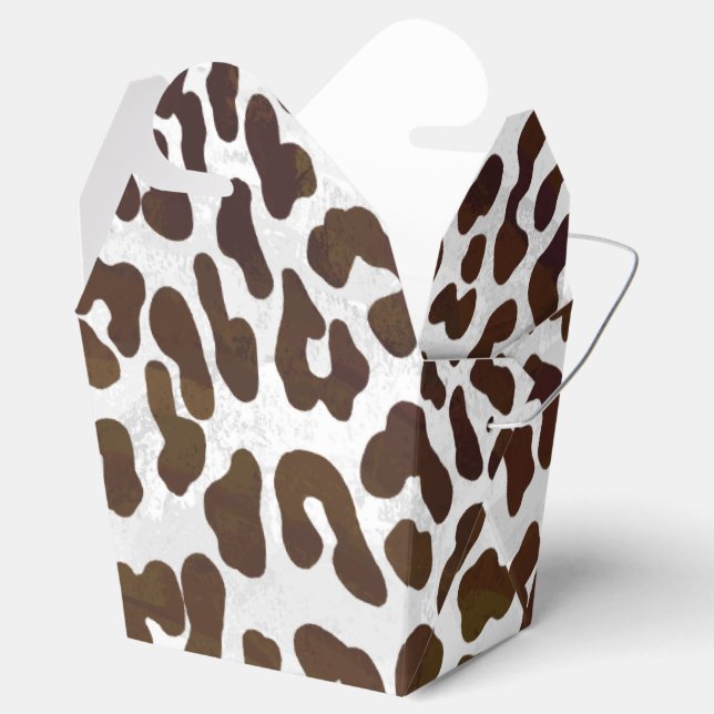 Leopard Chocolate Print Favour Box (Opened)
