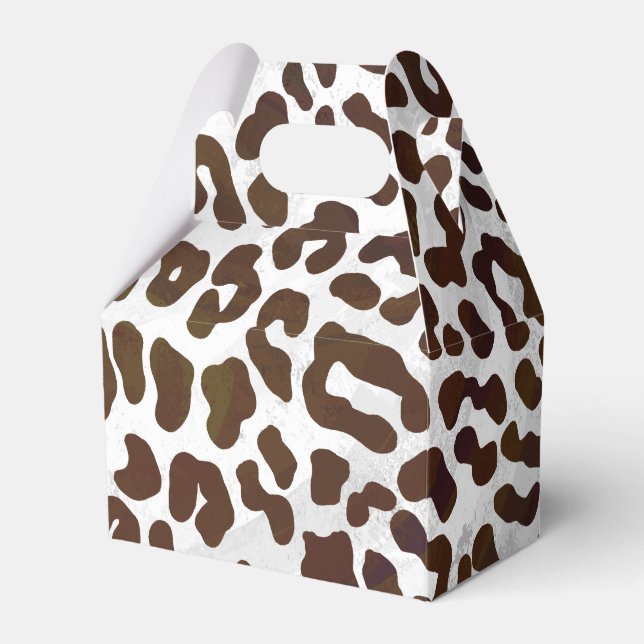 Leopard Chocolate Print Favour Box (Front Side)