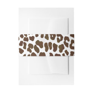 Leopard Chocolate Print Invitation Belly Band
