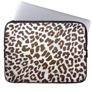 Leopard Chocolate Print Laptop Sleeve