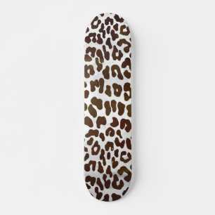 Leopard Chocolate Print Skateboard