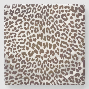 Leopard Chocolate Print Stone Coaster