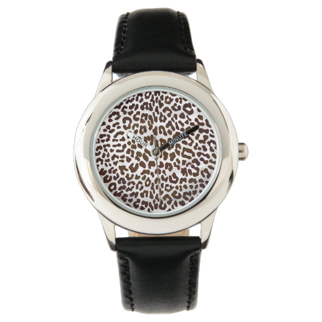 Leopard Chocolate Print Watch (Front)