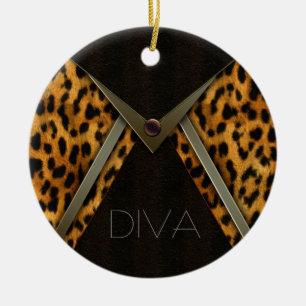Leopard Christmas Tree Onaments Ceramic Tree Decoration