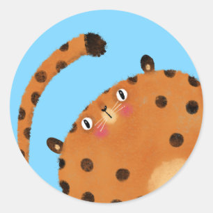 Leopard Classic Round Sticker