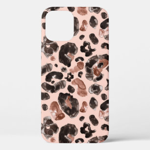 Leopard coat, animal skin seamless pattern. iPhone 12 case
