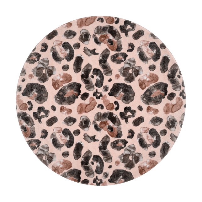 Leopard coat, animal skin seamless pattern. cutting board (Front)
