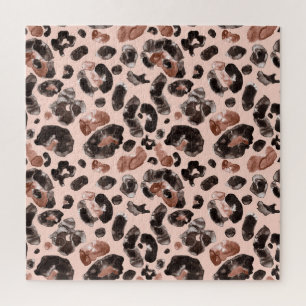Leopard coat, animal skin seamless pattern. jigsaw puzzle