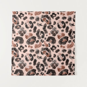 Leopard coat, animal skin seamless pattern. tapestry