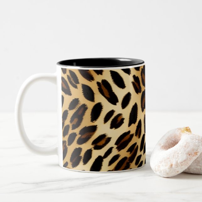 Leopard Coffee Mug: Chic Office Mug (With Donut)