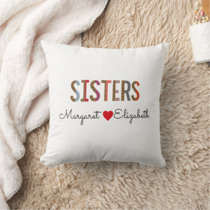 Leopard Colourful Sisters Mug – Custom Names Gift Cushion