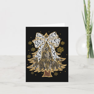 Leopard Coquette Bow Camo Christmas Tree Hunting G Card