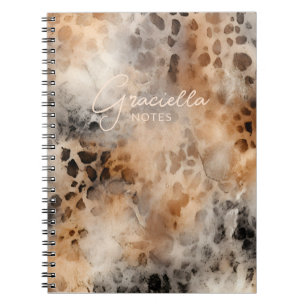 Leopard Cowhide Country Western Animal Print Notebook