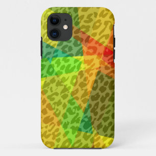 Leopard Cubism Abstract Art Geometric Pattern 2 iPhone 11 Case