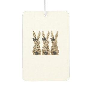 Leopard Cute Bunny Bow Funny Christian Easter Day Car Air Freshener