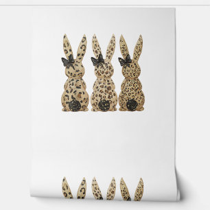 Leopard Cute Bunny Bow Funny Christian Easter Day  Wallpaper