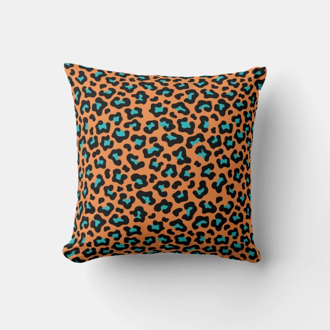 Leopard (Dark Orange Print) Cushion (Front)