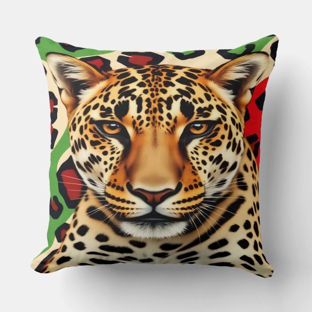  Leopard Décor Pillow (Front)