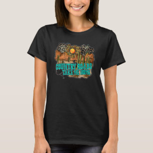 Leopard Desert Sunset Country Roads Take Me Home W T-Shirt