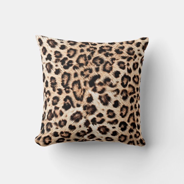 Leopard Design Pattern: Wild Elegance. Cushion (Front)