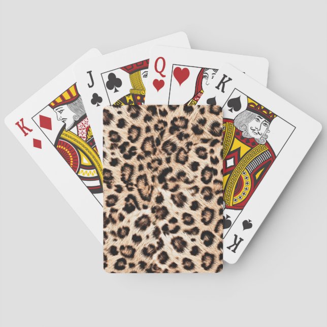 Leopard Design Pattern: Wild Elegance. Playing Cards (Back)