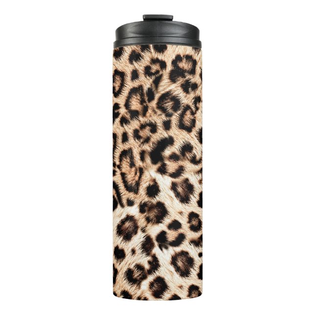 Leopard Design Pattern: Wild Elegance. Thermal Tumbler (Front)