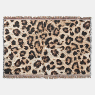 Leopard Design Pattern: Wild Elegance. Throw Blanket